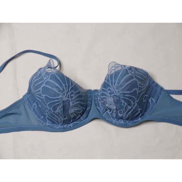FELINA Tempting Lace Underwire Bra Blue 34C #13506 - Picture 4 of 7